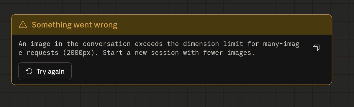 nickjemetta's tweet photo. @claudeai @_catwu I love how active you are on X and other platforms, in particular gathering live feedback, bug reports etc. I found this one in Cowork today. Seems the only fix is to start a new session. Is this one you’re looking at solving or at least handling better? https://t.co/UxcOBwTp5x