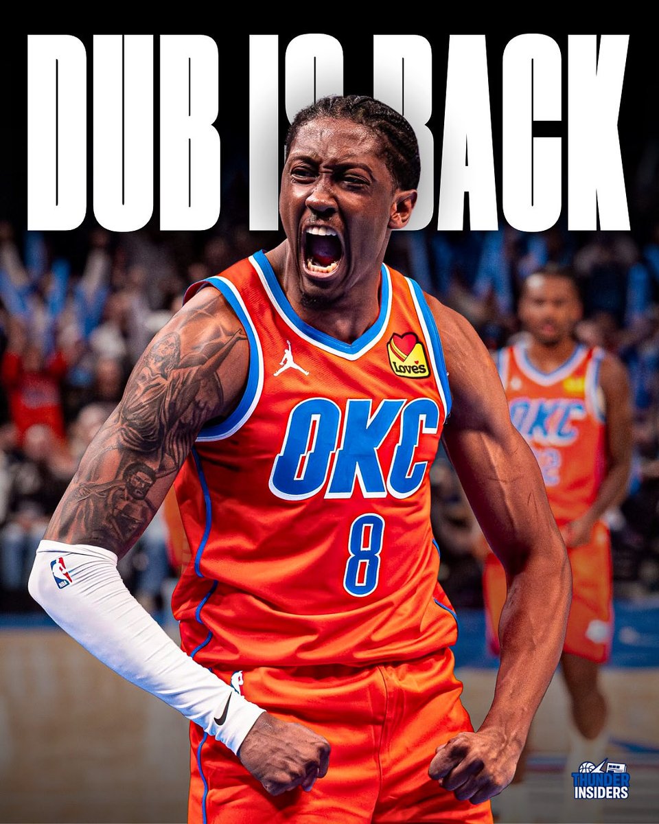 🚨 BREAKING: Jalen Williams will return to play for the Oklahoma City Thunder on Monday night vs the 76ers.

J-Dub missed 16-games after re-aggravating a hamstring injury vs the Phoenix Suns back in February.

Welcome back Dub! 💙