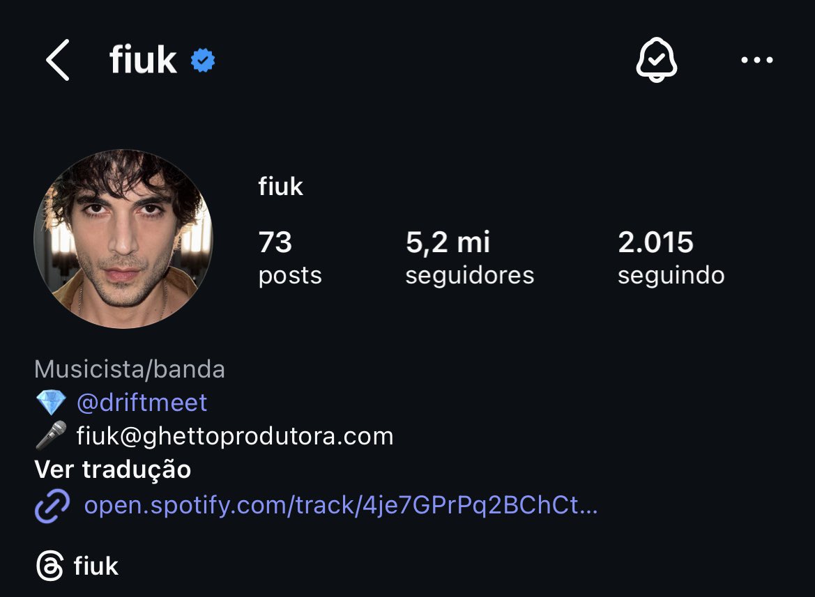 FiukCentral's tweet image. Fiuk alterou sua foto de perfil e sua bio no Instagram novamente! 
Vem aí uma nova era? Ansiosos? 👀

Não perca tempo e escute sua nova música “Meu Pai e Minha Mãe” nas plataformas digitais 👇🏻

🔗: open.spotify.com/track/4je7GPrP…

#Fiuk #instagram