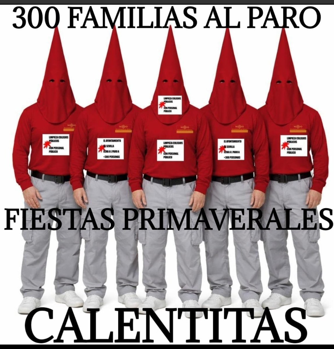 <a href="/101TVSevilla/">101TV Sevilla</a> El pregón ha sido precioso. Los limpiadores también somos sevillanos, cofrades y creyentes. Lástima que este año no podamos disfrutar de nuestras hermandades. Este Alcalde nos ha hecho a todos hermanos del Calvario. Pero no conseguirá convertirnos en una procesión de silencio.