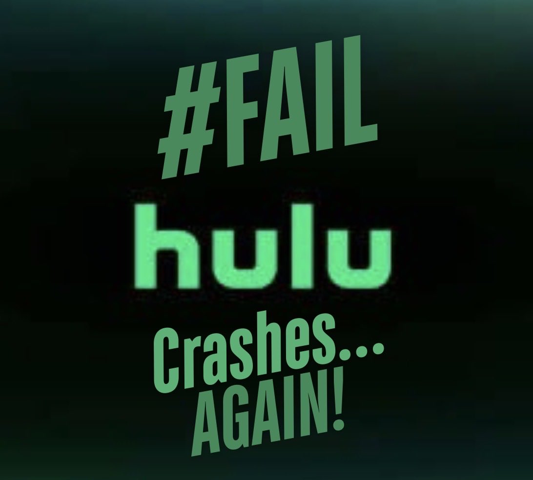 FollowBolson's tweet photo. @HULU continues to crash. Happened again just now. I do not recommend subscribing to #HULU. The best their "customer service" can offer is... "We're aware of it." https://t.co/31HAzQENry