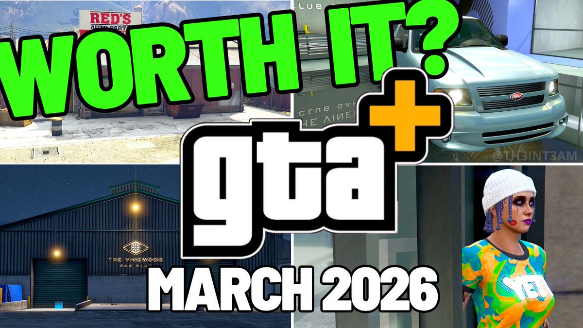 TH3INT3AM's tweet photo. *FYI* 

You may want to skip GTA Plus if you're not a fan of the Salvage Yard Business.    

Still thinking about getting GTA Plus?   
Watch this video before you do!  ⬇️ Pros/Cons &amp; More!     

#GTA #GTA6 #GTA5 #GTAOnline #GTAPlus #RockstarGames

https://t.co/9sp5D3xaWK https://t.co/YadpfBqOFi