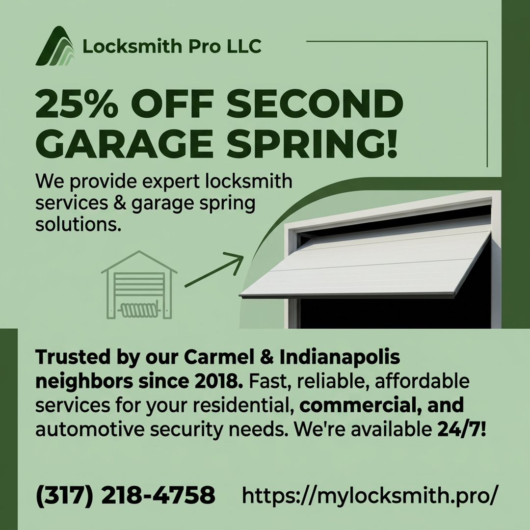 garagedoorpro_'s tweet image. Save 25% on the second torsion spring when I replace both springs. Call or text (317) 218-4758 to schedule service in the Indy metro. #GarageDoorRepair #TorsionSpring #GarageDoorPro #HomeMaintenance #ServiceDeal #IndianapolisHomes #CarmelIN #SameDayService #FixItFast