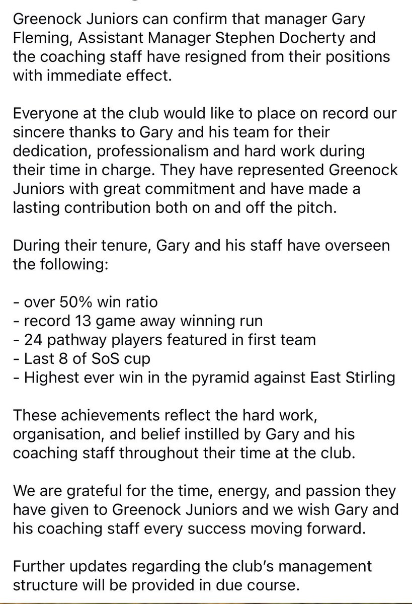 Greenock Juniors FC tweet media