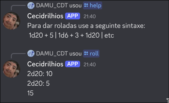 DAMU_TWIT's tweet photo. tinha que estudar pra uma prova de quimica mas ao invés disso fiz um bot pro discord em c++ para das ROLADAS épicas.
Vou usar pra jogar rpg com meus amigos.
Tô completamente fudido pra terça..... https://t.co/7Mi7oKGGW9