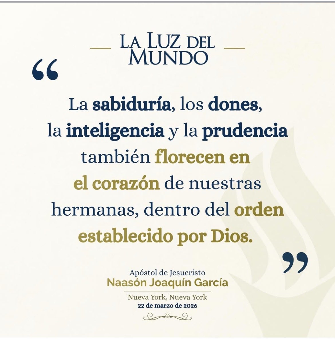 madaigutierre12's tweet photo. Desde los tiempos antiguos la mujer #lldm,ha sido un elemento esencial, en los planes de Dios; y en este siglo se seguirá escribiendo al lado del apóstol Naasón Joaquín García. #MujerLldm #100AñosDeVida https://t.co/P6ZyQ9f3Zo