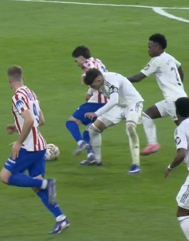 Real Madrid were ROBBED here!!!

How is this a Red Card?? Valverde didn't even touch him that much. 

Refs are always against Real Madrid.
