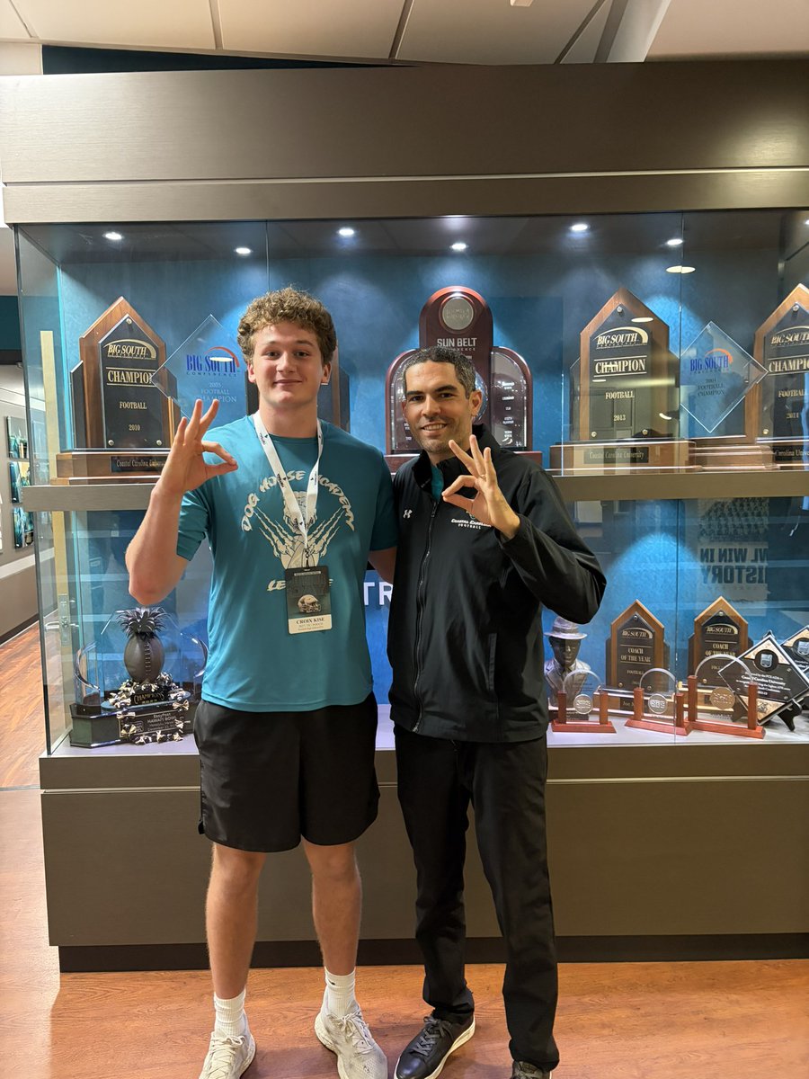 croixkisefb's tweet photo. After an amazing visit today and a great conversation with @RonnieFouch I am extremely honored to have received my first D1 offer from @CoastalFootball 

@LanceFrazier15 @KHSFootball20 
@coach_hadac @PatrickBowes32 https://t.co/8HX0M8EdoE