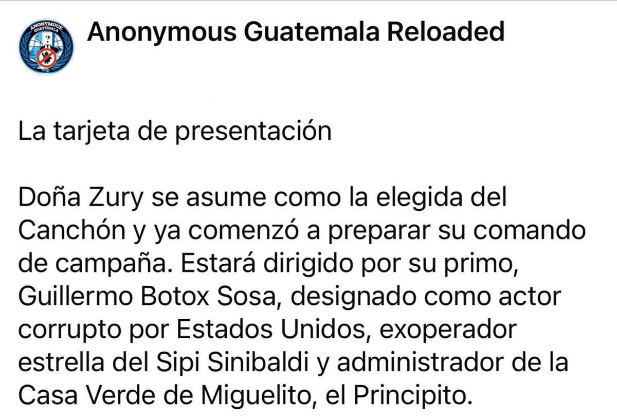 Anonymous Guatemala tweet media