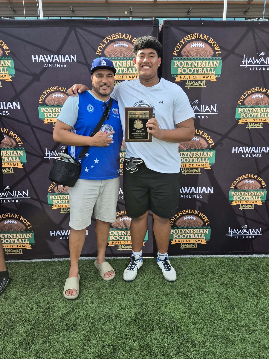 linc_023's tweet photo. Thank you Adidas Polynesian Bowl Combine for the opportunity to compete against other great High School athletes. I’m honoured to win one of the Top Performer Offensive Lineman Awards and be the first selection for the c’ 2028 Polynesian Bowl Game! 🙏🏽 https://t.co/04qJcnQaoZ