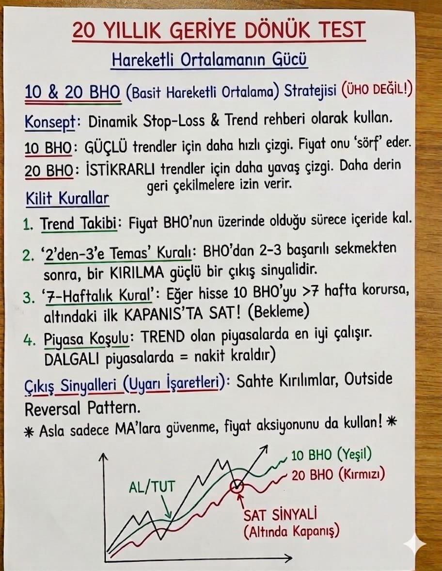 FinansEmir's tweet photo. Ramazan bitti ama biz İYİLİK HAREKETİNE DEVAM EDİYORUZ

AMME HİZMETİ'dir  ,bir teşekkürünüz bile bizi memnun eder

📈 Tam 20 yıllık verilerle test edilmiş, basit ama son derece etkili bir trend takip stratejisini sizin için özetledim. 

Bu kağıttaki notlar, kârı maksimize ederken riskinizi nasıl yöneteceğinizi adım adım anlatıyor. 

İşte "Hareketli Ortalamanın Gücü" floodumuz başlıyor! 

👇
#Borsa #TeknikAnaliz  #Bist100 #xu100