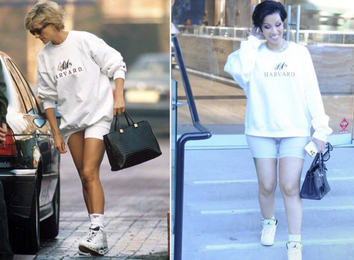 MimiBrimz's tweet photo. Remember when Cardi B recreated Princess Diana’s iconic look? 😍 https://t.co/1ShbBfei5B