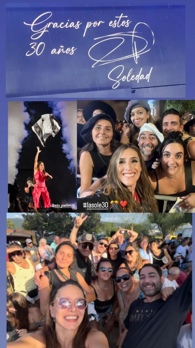 Gracias por éstos 30 años <a href="/sole_pastorutti/">SOLEDAD</a> #LaSole30 🙌🏻🫶🏻❣️ x muchos más con ésta banda que formaste gringa.