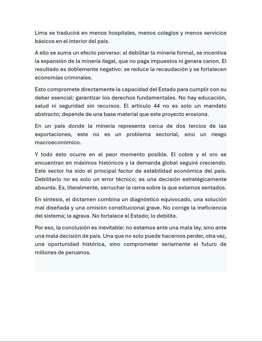 Atención. Les comparto mi artículo: "Cómo un proyecto de ley destruirá la economía, la estabilidad y los derechos en el Perú": <a href="/DiegoAcuOficial/">Diego Acuña</a>,