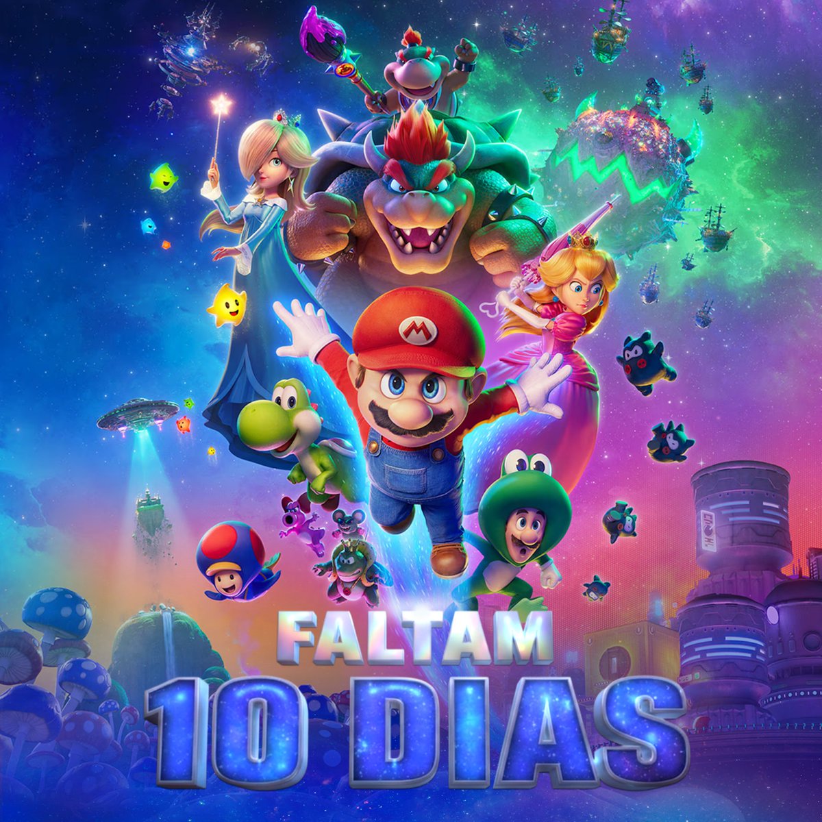 A contagem regressiva começou! ⏳

Super Mario Galaxy: O Filme chega aos cinemas em 1º de abril.