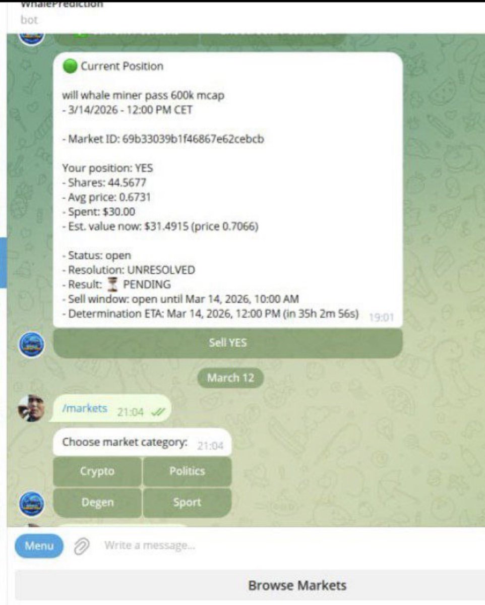 SmithLucy9069's tweet photo. @K1d_Crypt0 $Whale prediction bot coming soon ! https://t.co/LX60nRcK8m