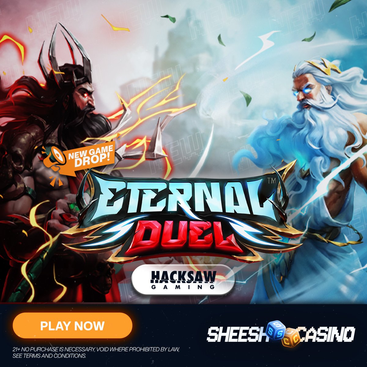 ⚔️🔥 NEW GAME DROP! 🔥⚔️

Step into the ultimate clash of gods in Eternal Duel by Hacksaw Gaming!

Fire  meets fury as two unstoppable forces face off in an epic battle where  every spin could tip the scales. Will you ride the flames or command the  storm? 🌩️🔥

💥 Why you’ll