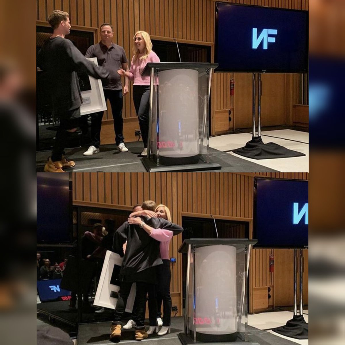 Tb to when Nate was awarded by his label for the records broken by Let You Down 🖤