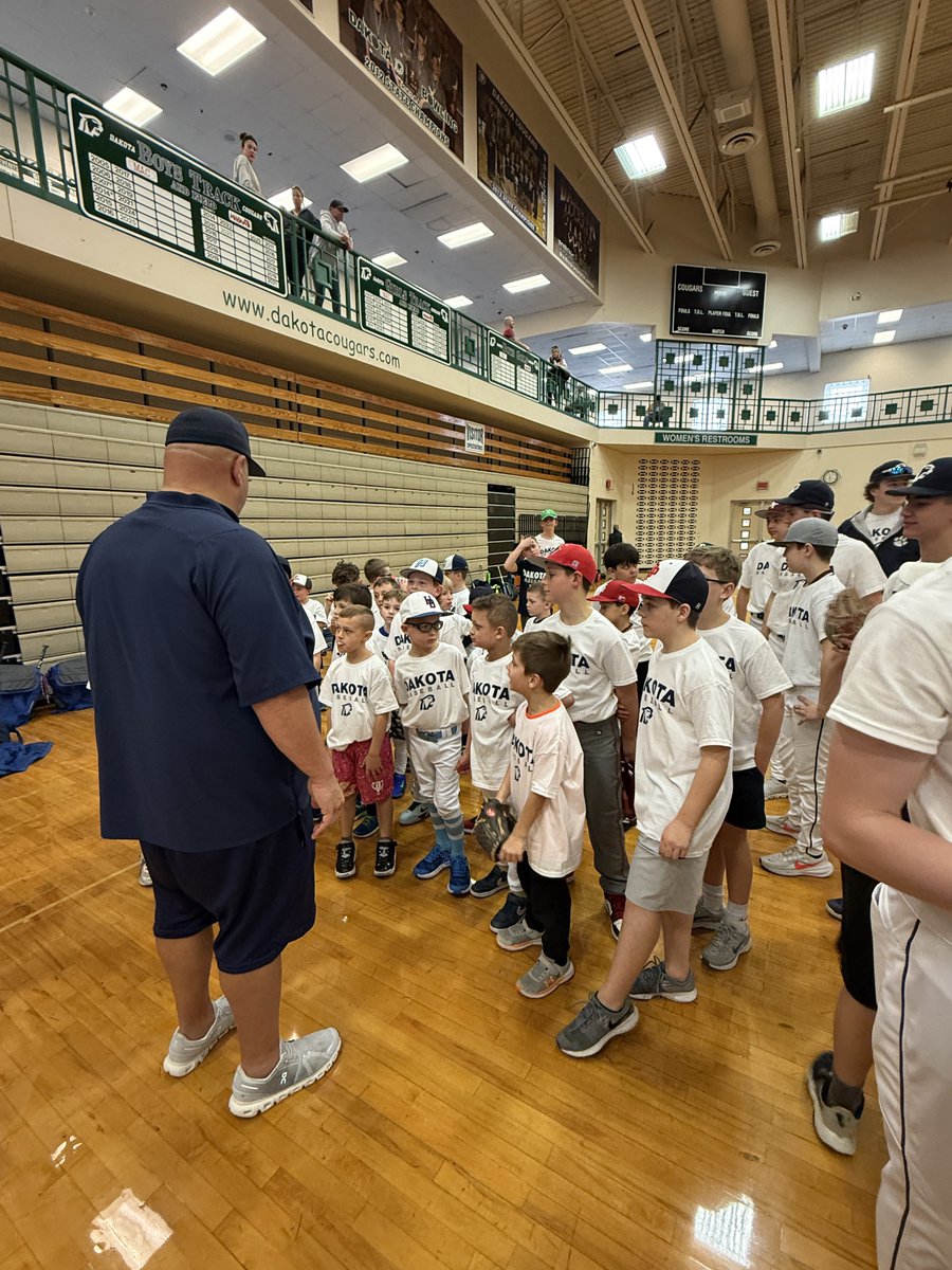 DakotaBaseball's tweet photo. Great Camp Today! Over 85 campers attended this year, record turnout!! Good luck this year to all our campers!

#GoCougs https://t.co/3OcWwazChY