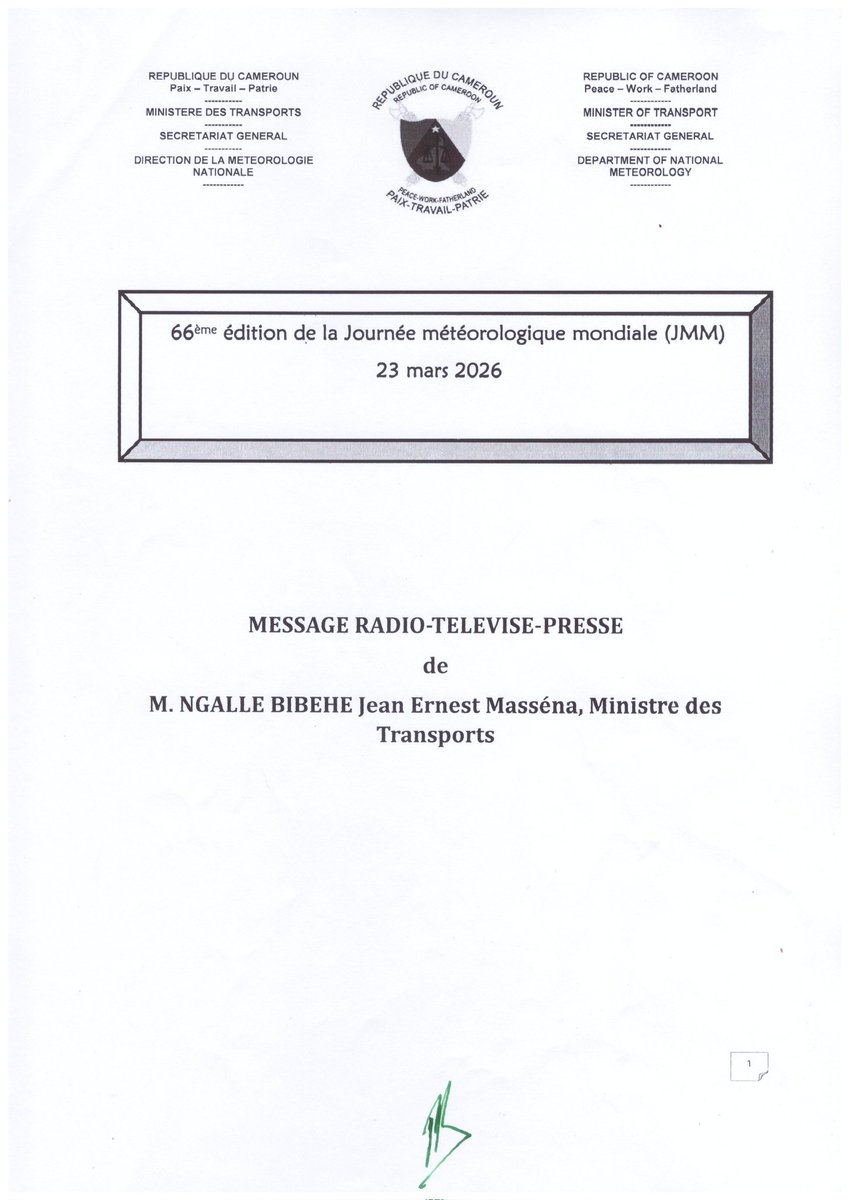 Ministère des Transports du Cameroun tweet media