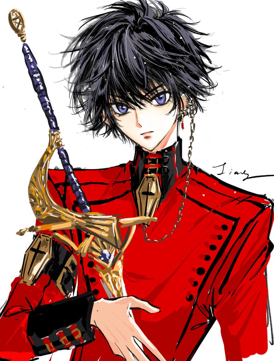 JSYslw's tweet photo. 试了一下古早风味画风#CLAMP  #司狼神威 https://t.co/t8hX6Ny5aY
