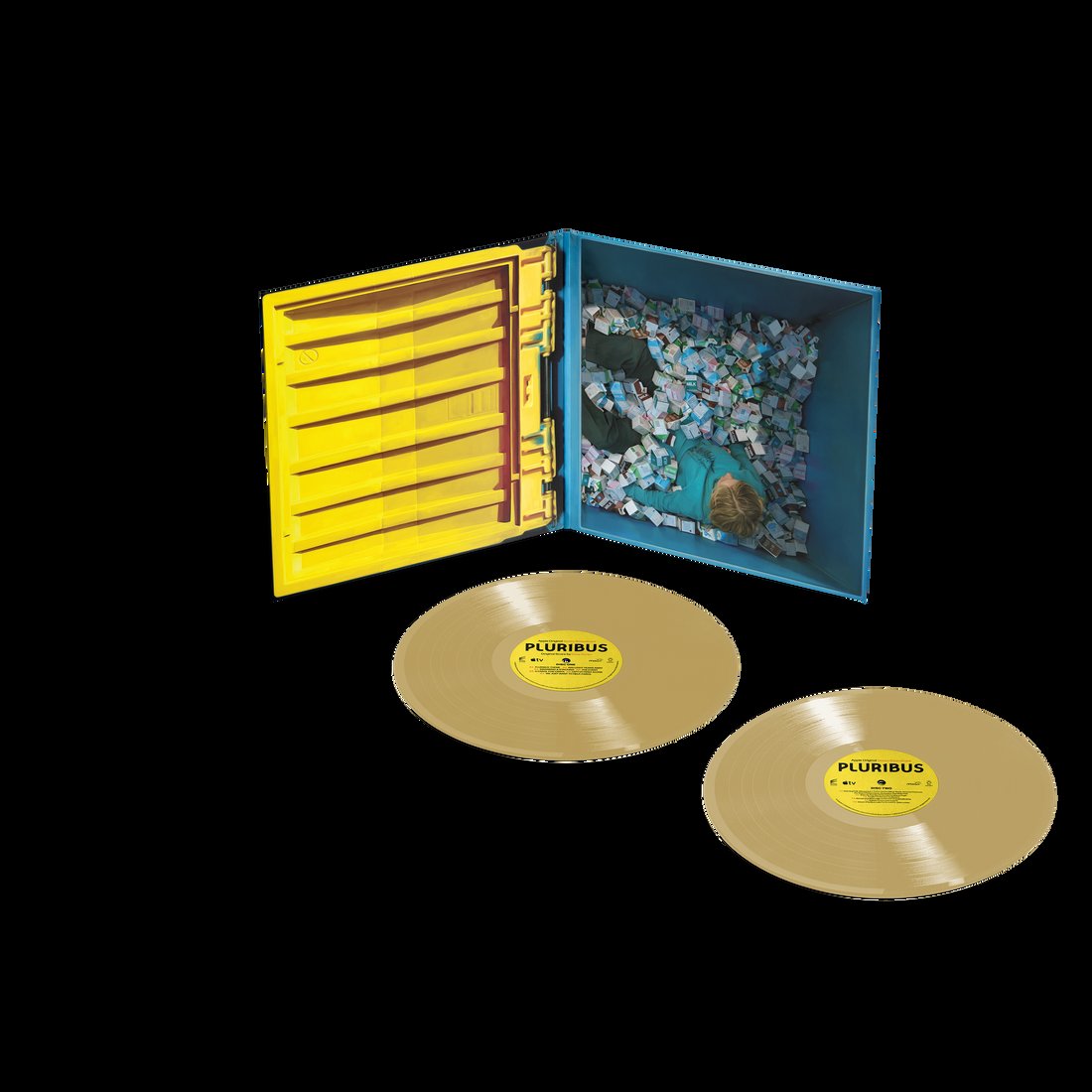 🚨 Made by Mutant has just revealed the artwork for the #Pluribus season 1 vinyl!  Also a new item will be includeded with the vinyl which is a pack of stickers (see reply). Preorder is still up on their site and expected to be shipped out on April 24th!!