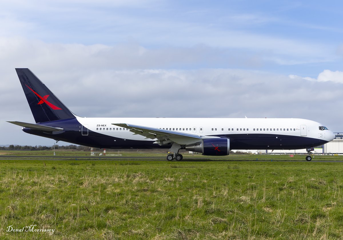 birrlad's tweet photo. Seen @ShannonAirport today @AeronexusCorp after painting @Boeing 767-35D(ER) ZS-NEX.
#avgeek #aviation #airtravel #boeing #Aeronexus #planespotting #ShannonAirport https://t.co/fE2NDhQuFv