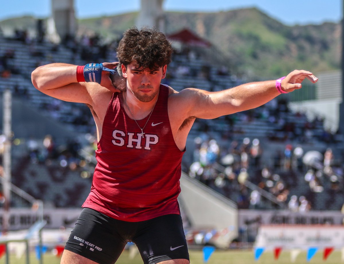 SHPAthletics's tweet photo. Congratulations to @MaxMorelle on setting new school records in the shot put (63’2”) and discus (166’4”). His shot put mark currently ranks No. 1 in CCS, No. 2 in California, and No. 6 nationally. @wbal_ccs @mercnews @smdailyjournal https://t.co/0KbAf47IOs