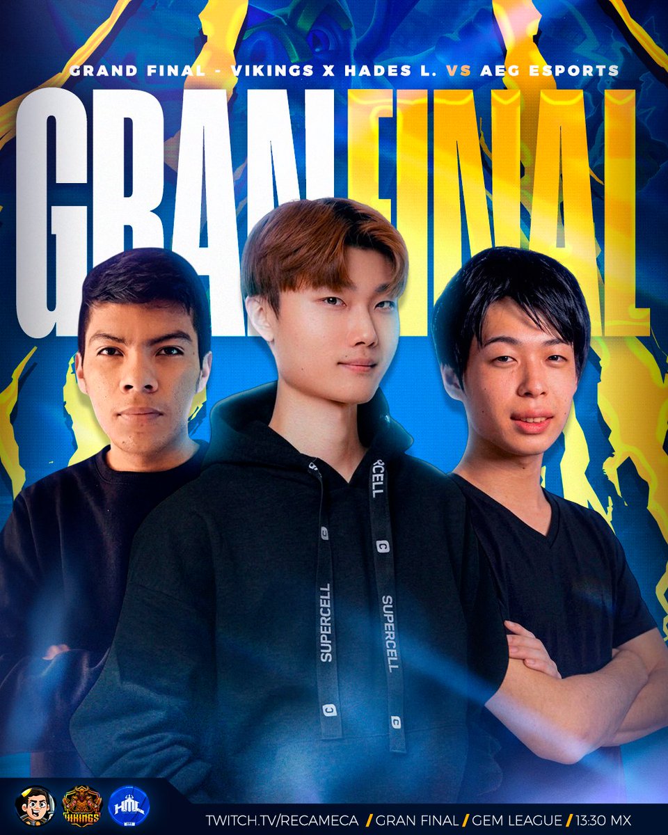 TeamVikings_CR's tweet photo. #CR | ¡GRAN FINAL!
Dos caminos, dos historias, un mismo objetivo… hoy luchamos juntos en la GRAN FINAL.
🏆 | @GemLeague
🧩 | Grand Final
🆚 | @AEGeSports_1
⏰ | 01:30 🇲🇽🇳🇮
📺 | https://t.co/L4uthDsbFF
🎙️ | @Recameca
#AlwaysRise #GoVK #GoHL https://t.co/l1Z6kx0Lb1
