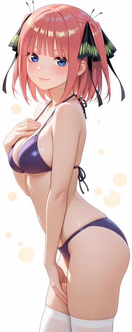 いつも自信を見せつけてるけど、本当はちょっと自己肯定感が低いのを今度の海水浴でアピールしようと思ってる竹達、じゃなくてニ乃 SFW illustration No nudity, no suggestive intent. This illustration was created with safe and healthy art in mind. Nakano Nino #五等分の花嫁