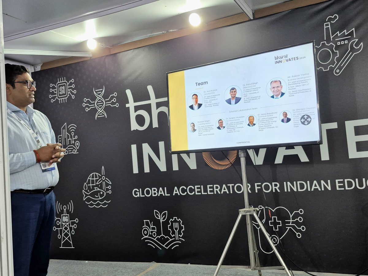 FeynmanEnergy's tweet photo. @FeynmanEnergy proudly showcased India’s first LMFP cathode manufacturing technology at the DeepTech Pre-Summit – @BharatInnov2026 at @iitbombay. We thank the @EduMinOfIndia for such a powerful platform for deep-tech innovation #BharatInnovates2026  #StartupIndia @dpradhanbjp https://t.co/V1osYNtemx