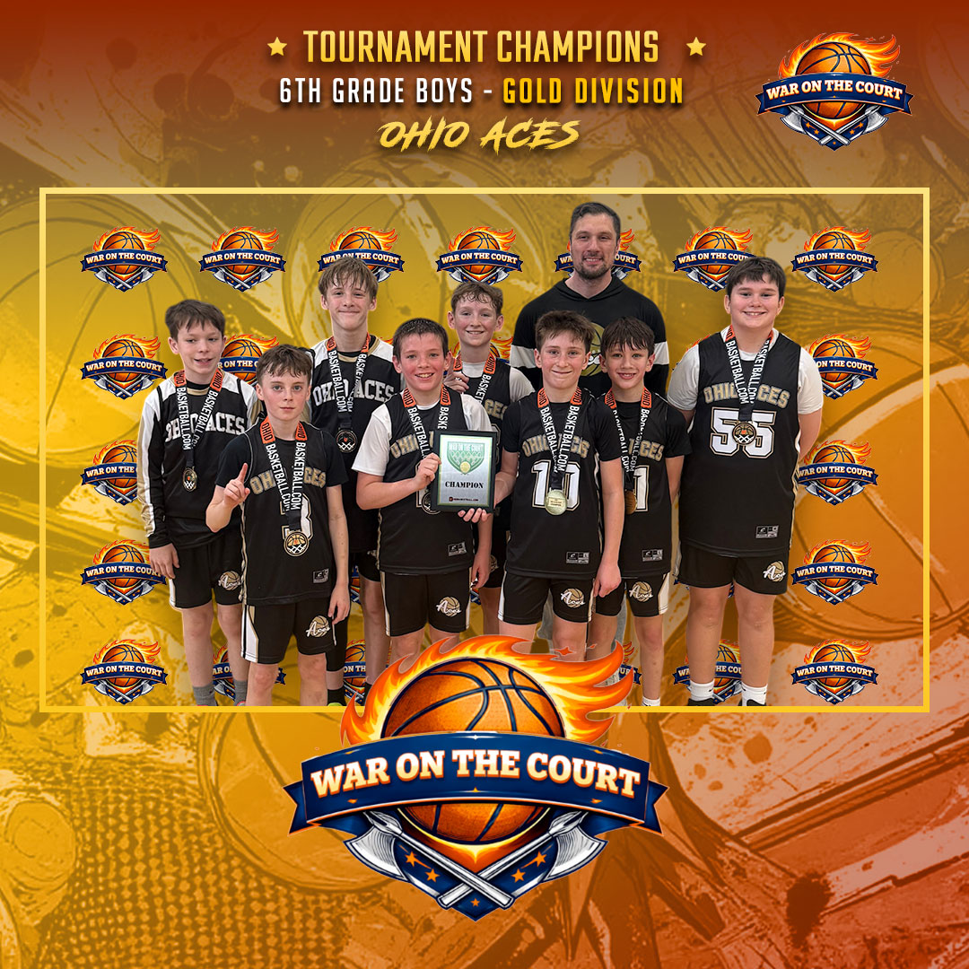 Ohio_Basketball's tweet photo. War On The Court, 6th-grade boys gold division champs, Ohio Aces! @aces_ohio https://t.co/0kIYTuIO4w