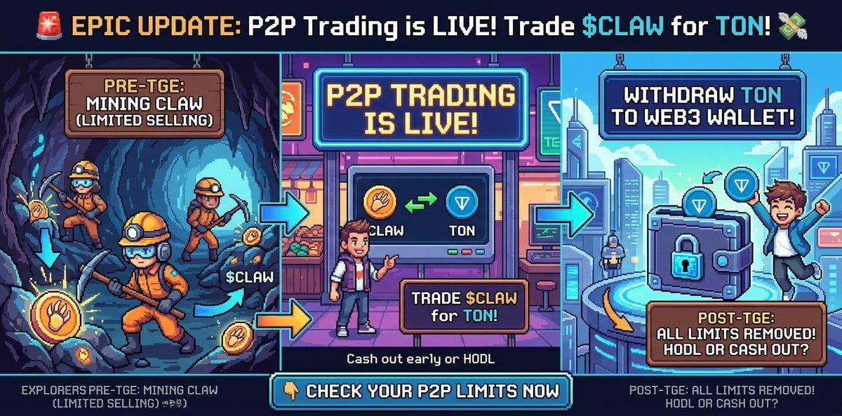 AIXMarket's tweet photo. https://t.co/k8co2PPwzm

🔥 OpenClaw is going viral — and I found the shortcut.

TON CLAW mines $CLAW for you automatically. No setup. No servers. Just earnings.

Don't miss the early miner bonus → https://t.co/k8co2PPwzm https://t.co/YXGHwerFUE