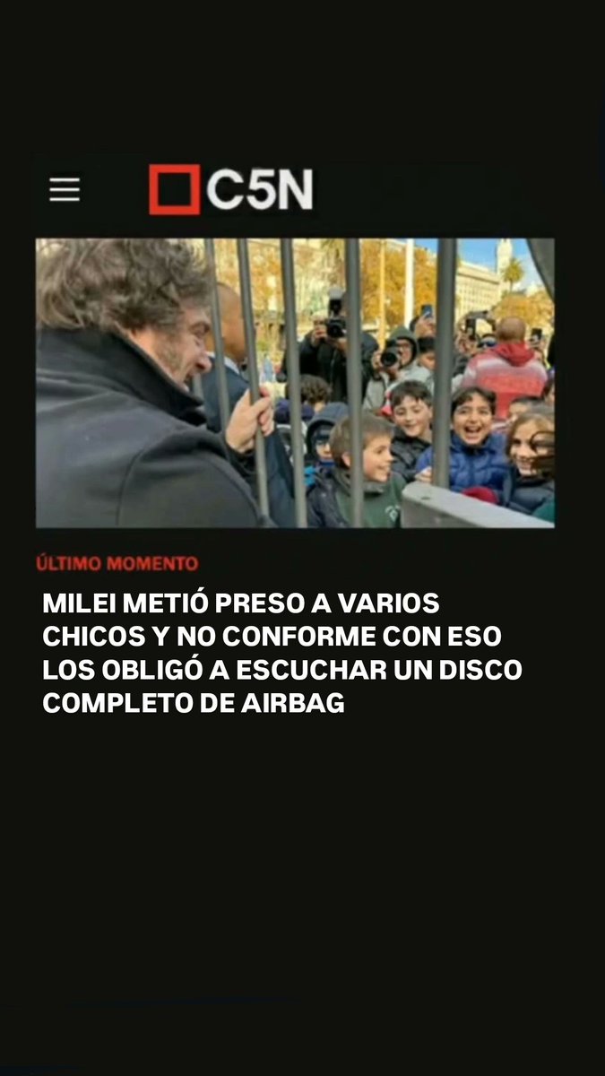 hasta aca llegaste milei hdp con los chicos no!!!