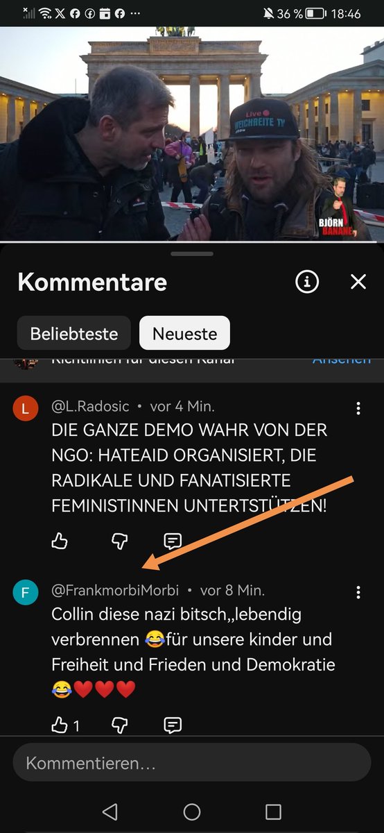larissa_roesch's tweet photo. So langsam trudeln beim Bananenmann @BjoernBananeX die ersten Kommentare zum heutigen Stream ein.
Und schwuppdiwupp, gleich wieder was für die @polizeiberlin...
#B2203 https://t.co/Kh2eGt4Uth