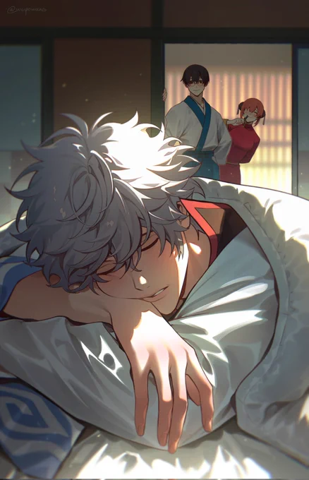 -Shh... He's sleeping! #銀魂 #gintama