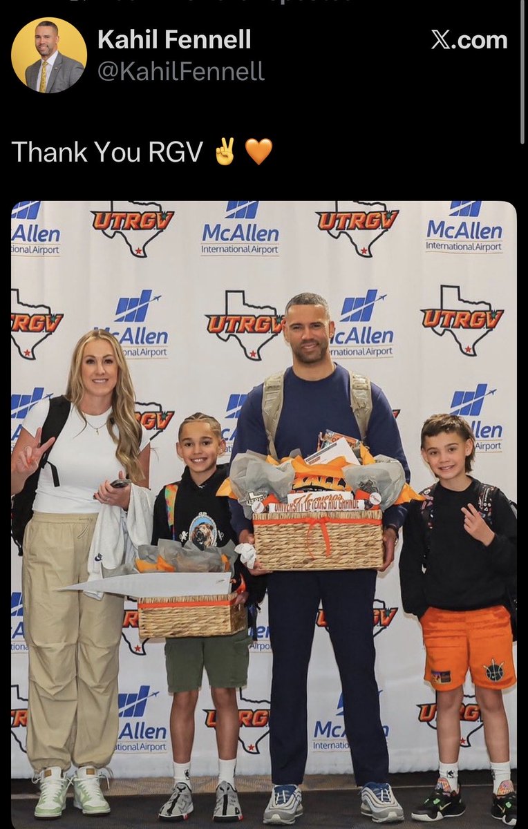 CoachBrockE_mbb's tweet photo. 2 yrs ago we started our journey to create a winning culture + program here at UTRGV. 

-1st back to back winning seasons in 36 years. 
-Highest GPA in program history 
-Most conference wins in program history. 
Congrats my friend. You deserve it. @KahilFennell 
#RallyTheValley https://t.co/vKNuRSC7io