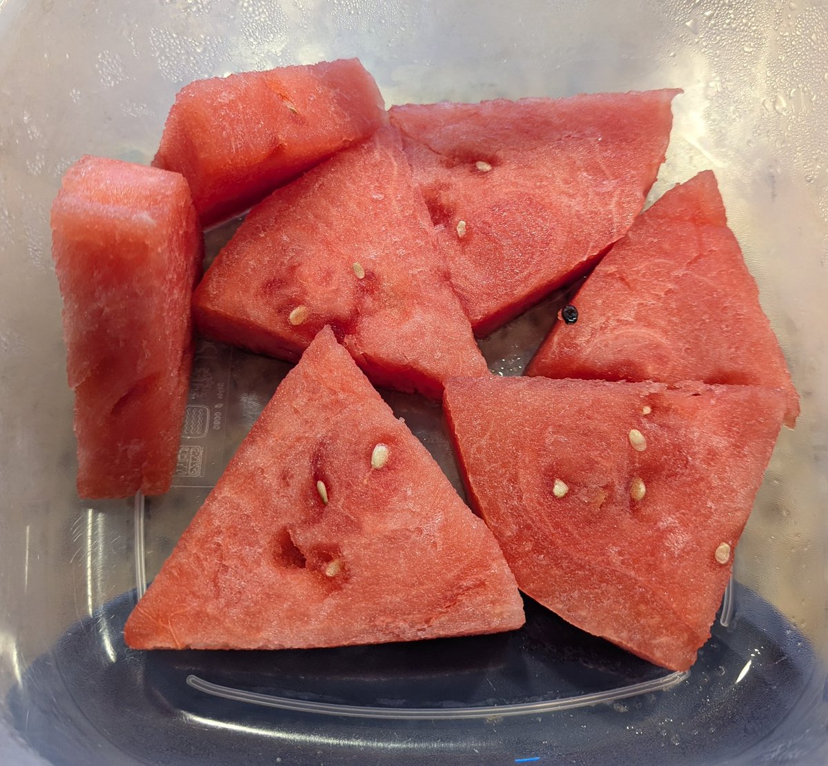VeroSinse's tweet photo. "Seedless" watermelon isn't exactly seedless. Polyploidy begets stenocarpy. 
VeroSinse cultivars beget obligate parthenocarpy. Truly seedless, not even little white microseeds, which could still ruin your puff.
We don't do triploid trash. https://t.co/oCWNcK8BzE