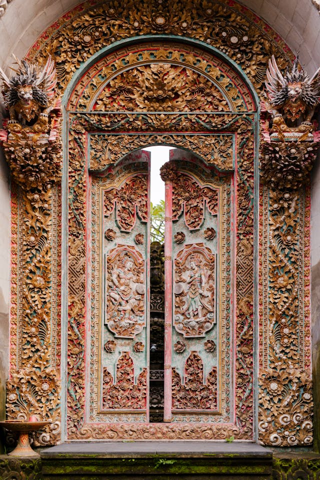 archpng's tweet photo. In Bali, even a doorway feels ceremonial.
Traditional Balinese gates are often treated as symbolic thresholds between the everyday and the spiritual, richly layered with floral carving, mythic figures, and guardian forms meant to protect the space beyond. https://t.co/ssrw2irTLS