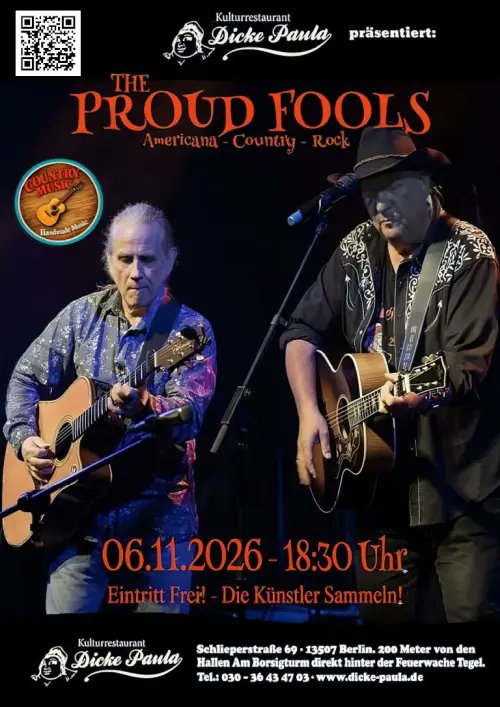 The Proud Fools - Americana, Country, Folk, Blues, Rock im Kulturrestaurant Dicke Paula altamann.com/events/the-pro…