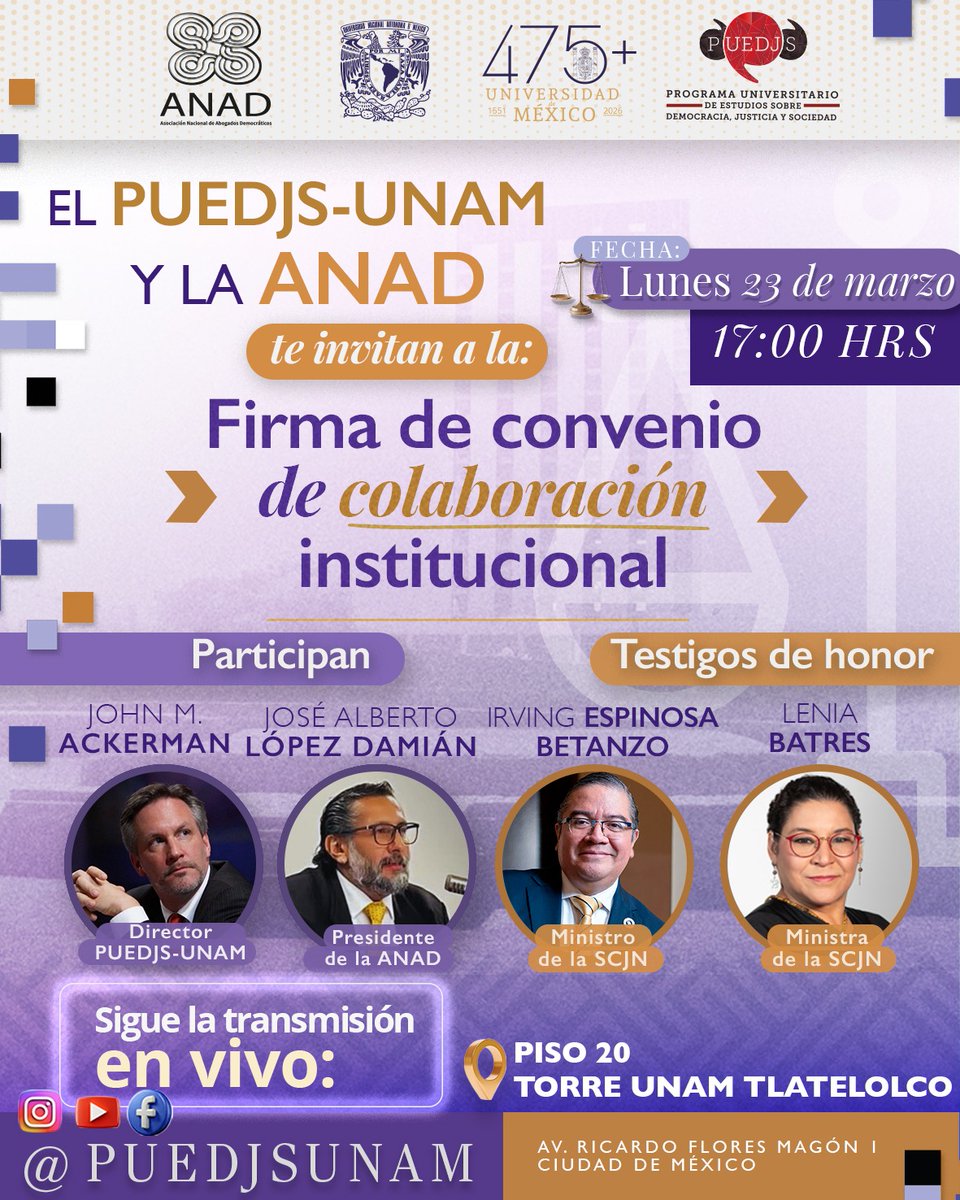 PUEDJS UNAM tweet media