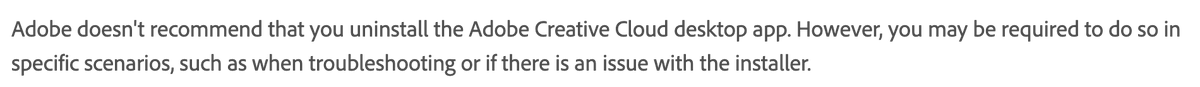 Adobe really likes toxic relationships.... 
While I look for how to uninstall everyything Adobe related...    
Should only uninstall if you have a problem with ... installing it !!!