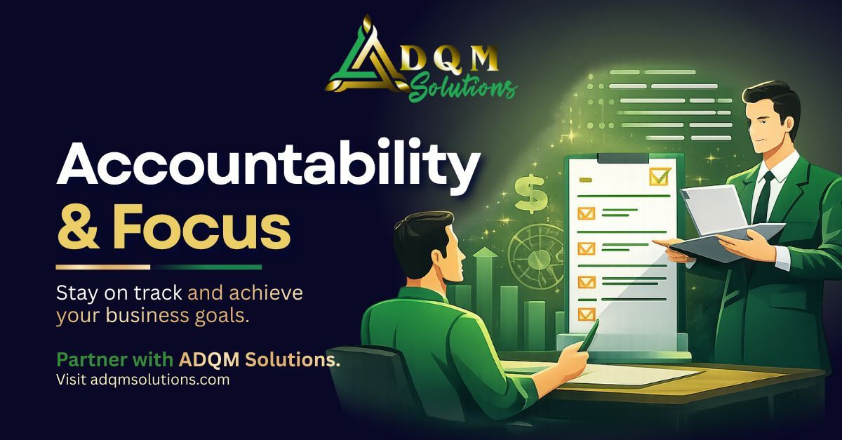 ADQMSolutions's tweet photo. Accountability creates results.

Clarity + focus + execution = growth.

Stay on track. Hit your goals. Scale with structure.

Partner with ADQM Solutions.
👉 https://t.co/ImtJkfupp5

#BusinessGrowth #Leadership #Accountability #Entrepreneurship #ADQMSolutions https://t.co/i3YLprOzQM