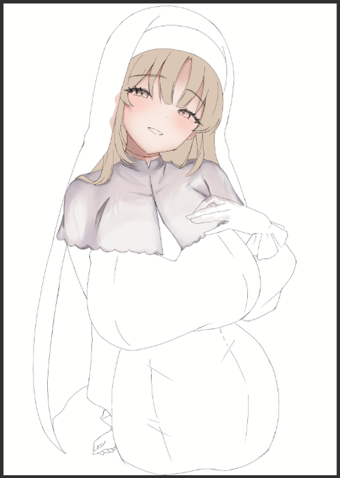 この描き方って楽しいけど後で色が合わなくなるんですよね.... 