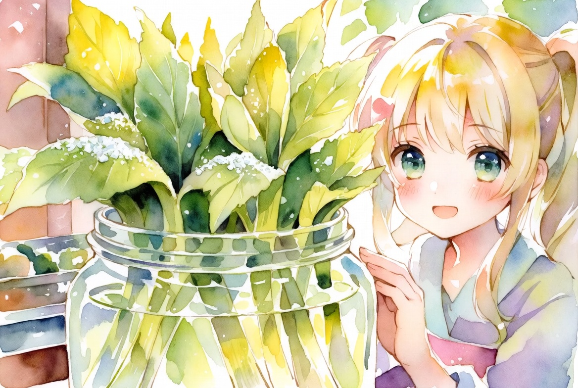 oznxe's tweet photo. 春苦を包む🌱ふきのとうひと塩

ふきのとうをそっと並べる🌱
塩が苦味をやさしく整える✨

光を浴びて葉が透ける🌞
春の目覚めがじんわり瓶に宿る💛

手で触れると🖐️
ほろ苦さが小さな台所に漂う💫

ふきのとうは記憶の味📖
光と香りと風が編むやさしい保存術🌿

#ふきのとう #ひと塩保存 #春の味覚 https://t.co/3ah3B3uzIV