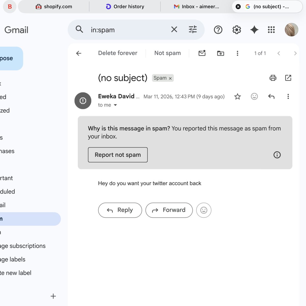 Aimée 2 tweet media