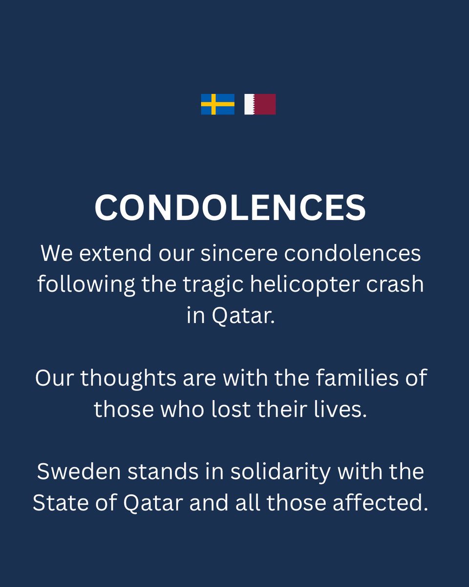 Embassy of Sweden Qatar tweet media
