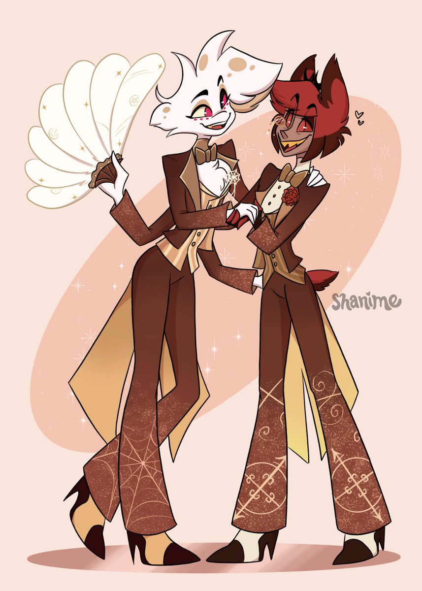 Your honor, they’re so perfect😭🤎

Don’t they look absolutely stunning in their LvlUp looks!?😩

#hazbinhotel #alastor #angeldust #radiodust
