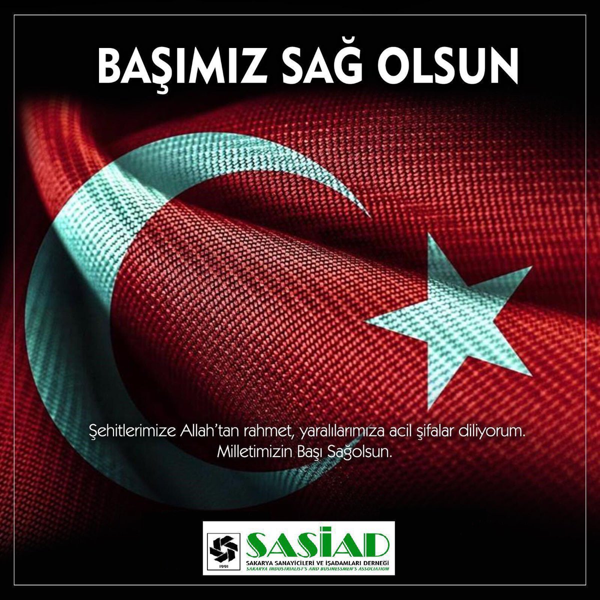 Sasiad1991's tweet photo. Katar’da yaşanan helikopter kazasında şehit düşen Türk Silahlı Kuvvetleri ve ASELSAN personellerimize Allah’tan rahmet; kederli ailelerine, yakınlarına ve milletimize sabır ve başsağlığı diliyoruz.

Milletimizin başı sağ olsun. 🇹🇷 

#sasiad54 https://t.co/7F0v8AwgP9
