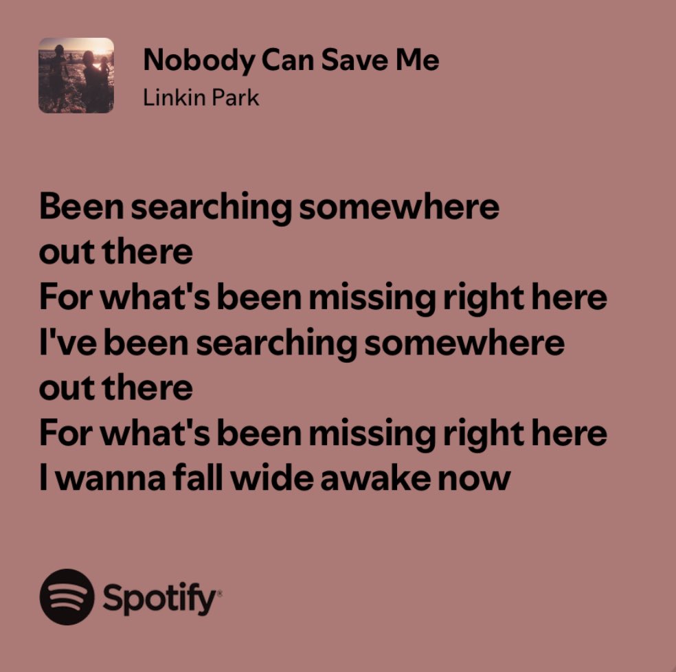 lp_theory's tweet photo. Nobody Can Save Me - Linkin Park https://t.co/4PYQpSvdvc